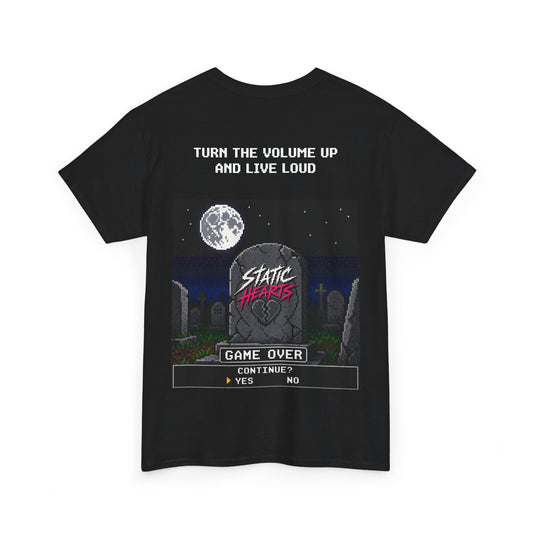 Static Hearts Retro Gaming T-Shirt