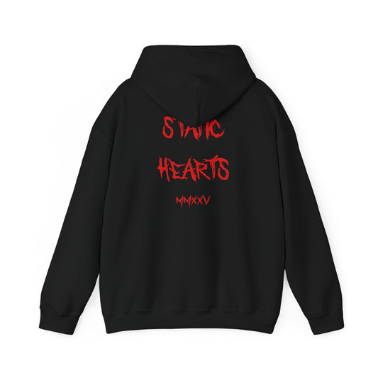 Static Hearts Blood Drip Hoodie