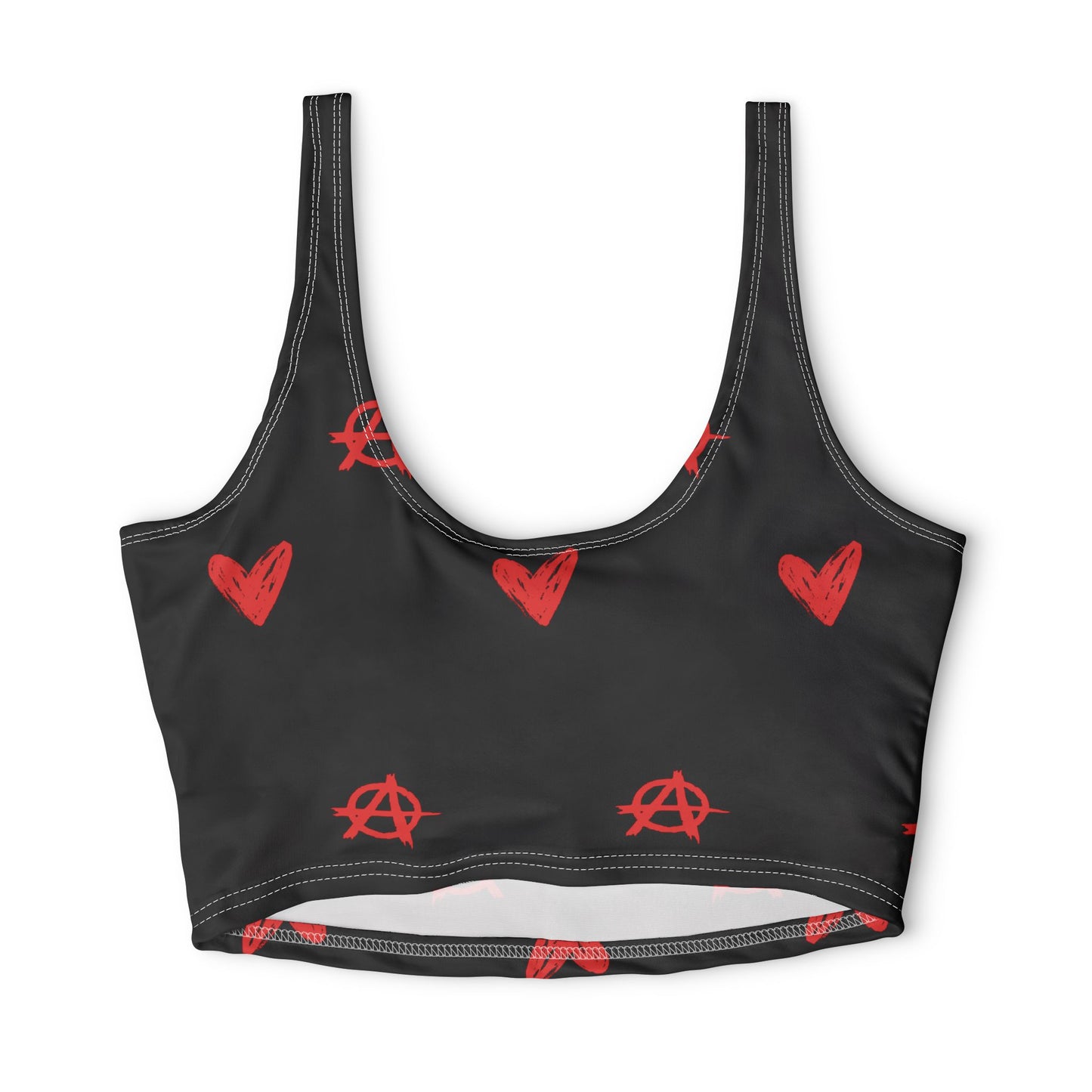 Anarchy Hearts Sports Bra – Punk Red Heart Activewear