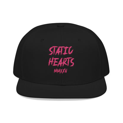 Pink Static Hearts Logo Snapback