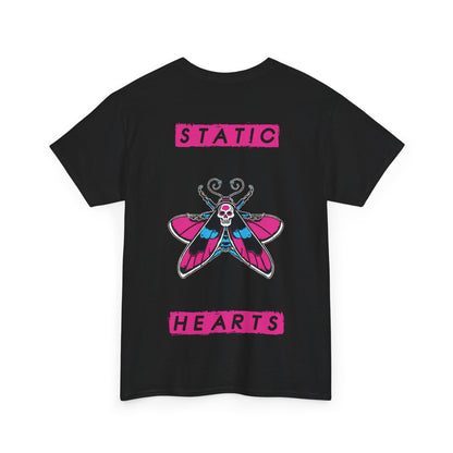 Neon Death Moth T-Shirt alternative graphic t-shirt by Static Hearts inspired by pop punk, emo and horror.