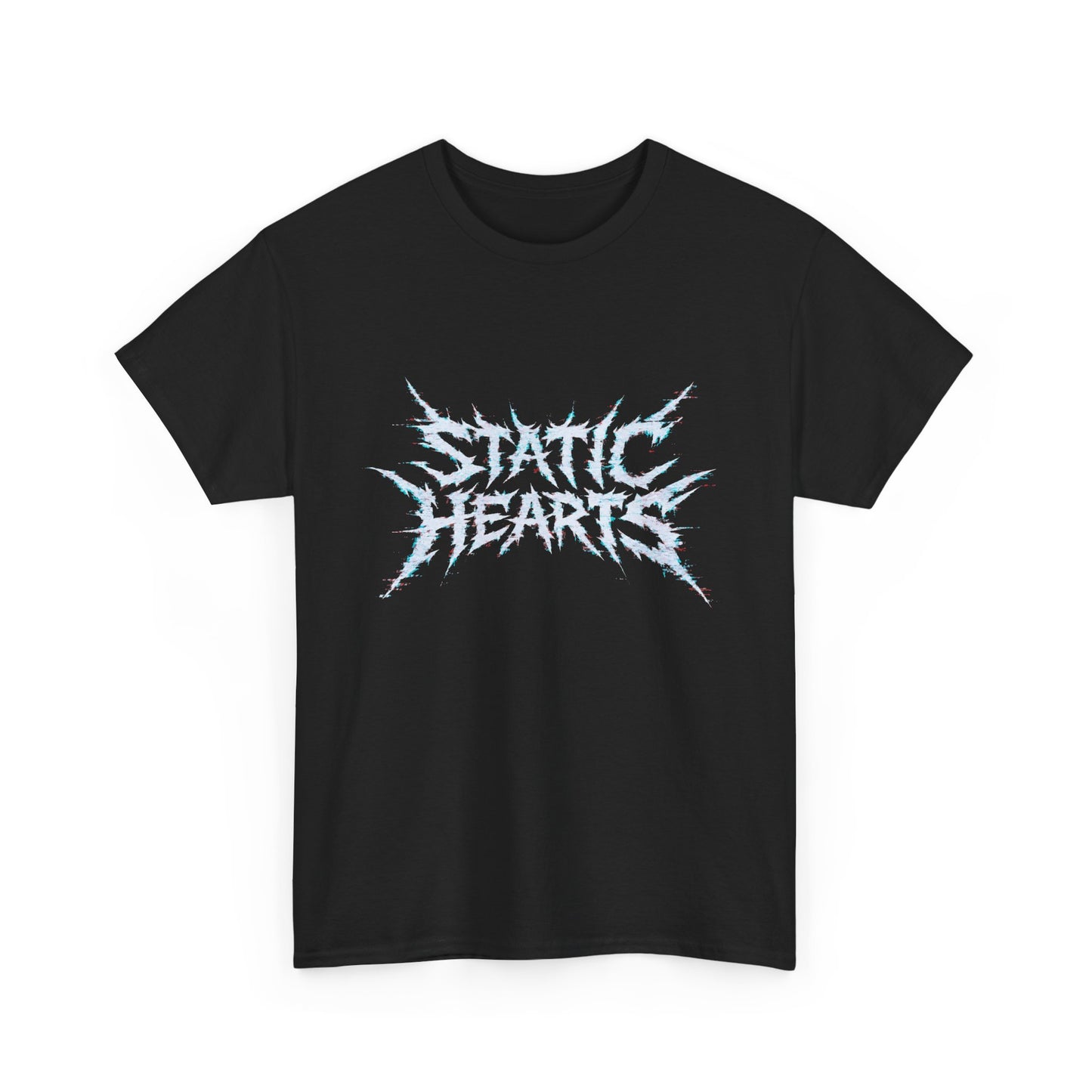 Static Hearts Metal T‑Shirt