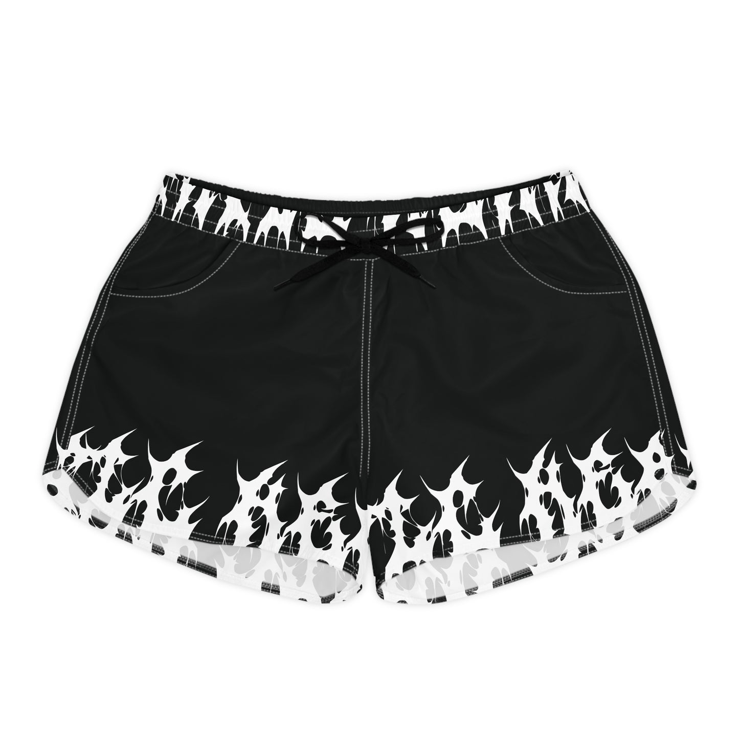 Flame Edge Women's Shorts — Sk8te Hearts Graphic