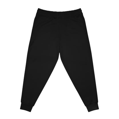 Static Hearts Athletic Joggers — Black Graphic Sweatpants
