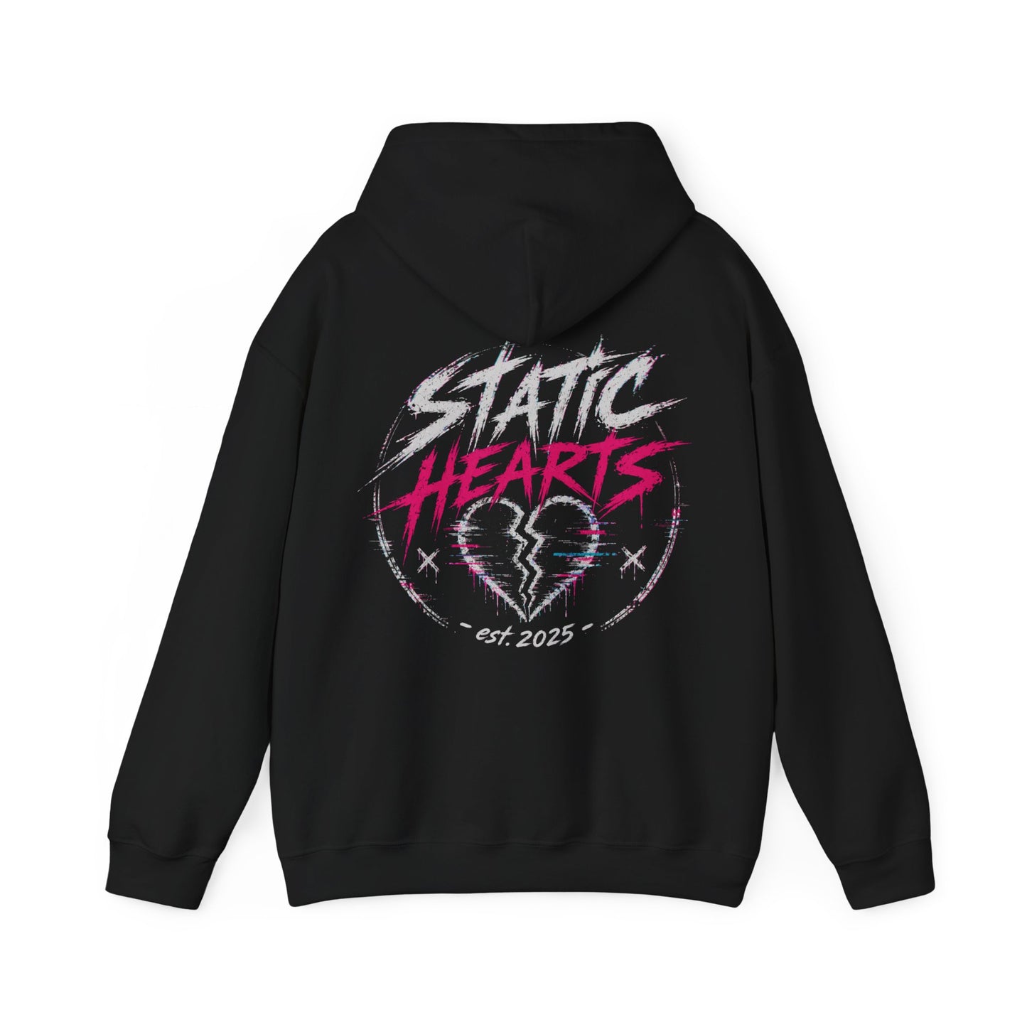 Static Hearts Pullover Hoodie