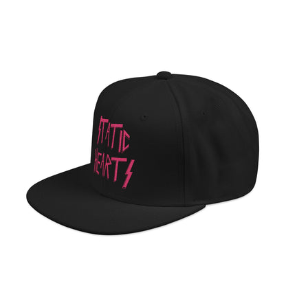 Jagged Static Hearts Snapback Hat