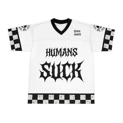 Humans Suck Football Jersey