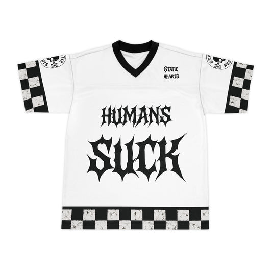 Humans Suck Football Jersey