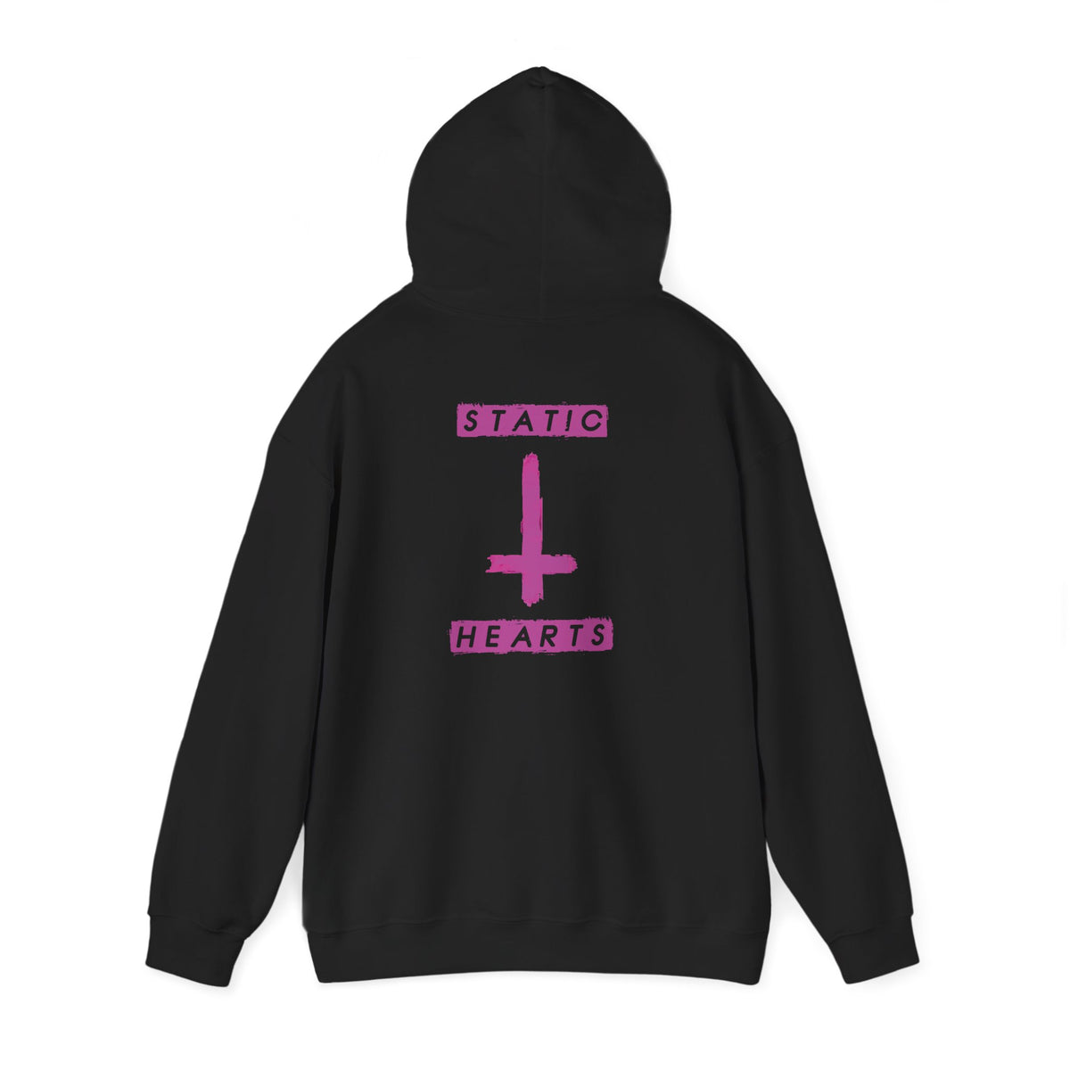 Neon Pink Inverted Cross Hoodie