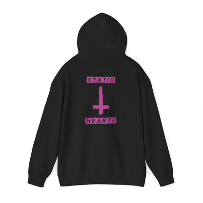 Neon Pink Inverted Cross Hoodie
