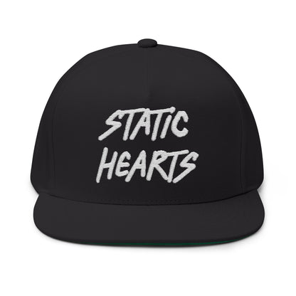 Static Hearts Streetwear Snapback alternative graphic t-shirt by Static Hearts inspired by pop punk, emo and horror.