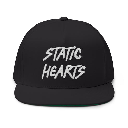 Static Hearts Streetwear Snapback alternative graphic t-shirt by Static Hearts inspired by pop punk, emo and horror.