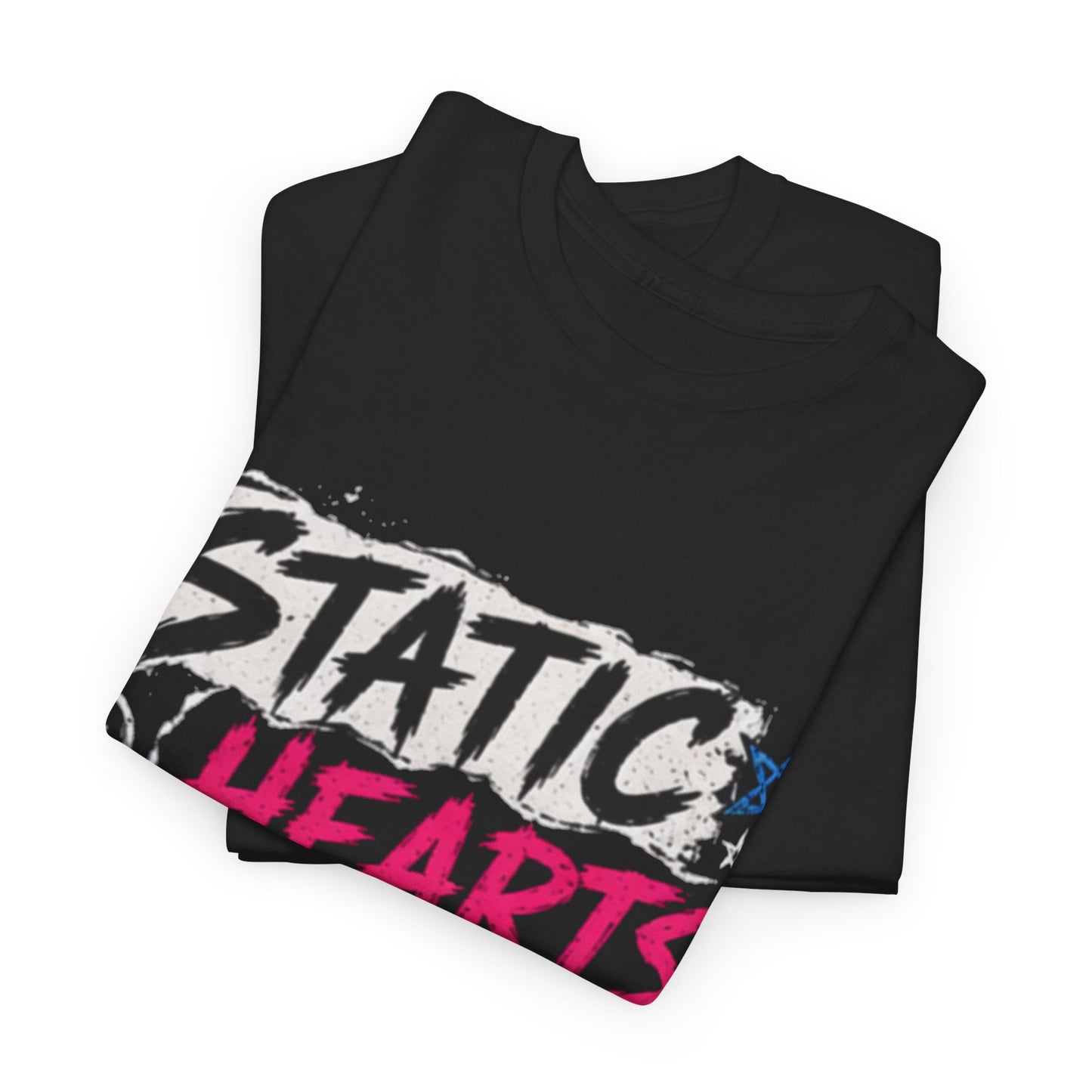 Static Hearts Punk Rock Graphic T-Shirt