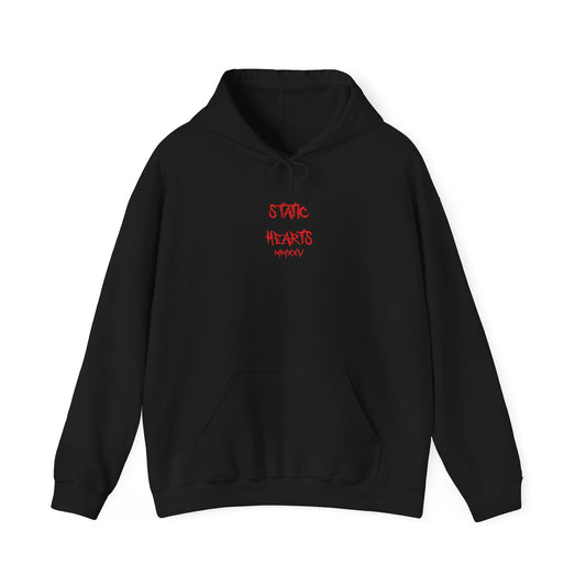 Static Hearts Blood Drip Hoodie