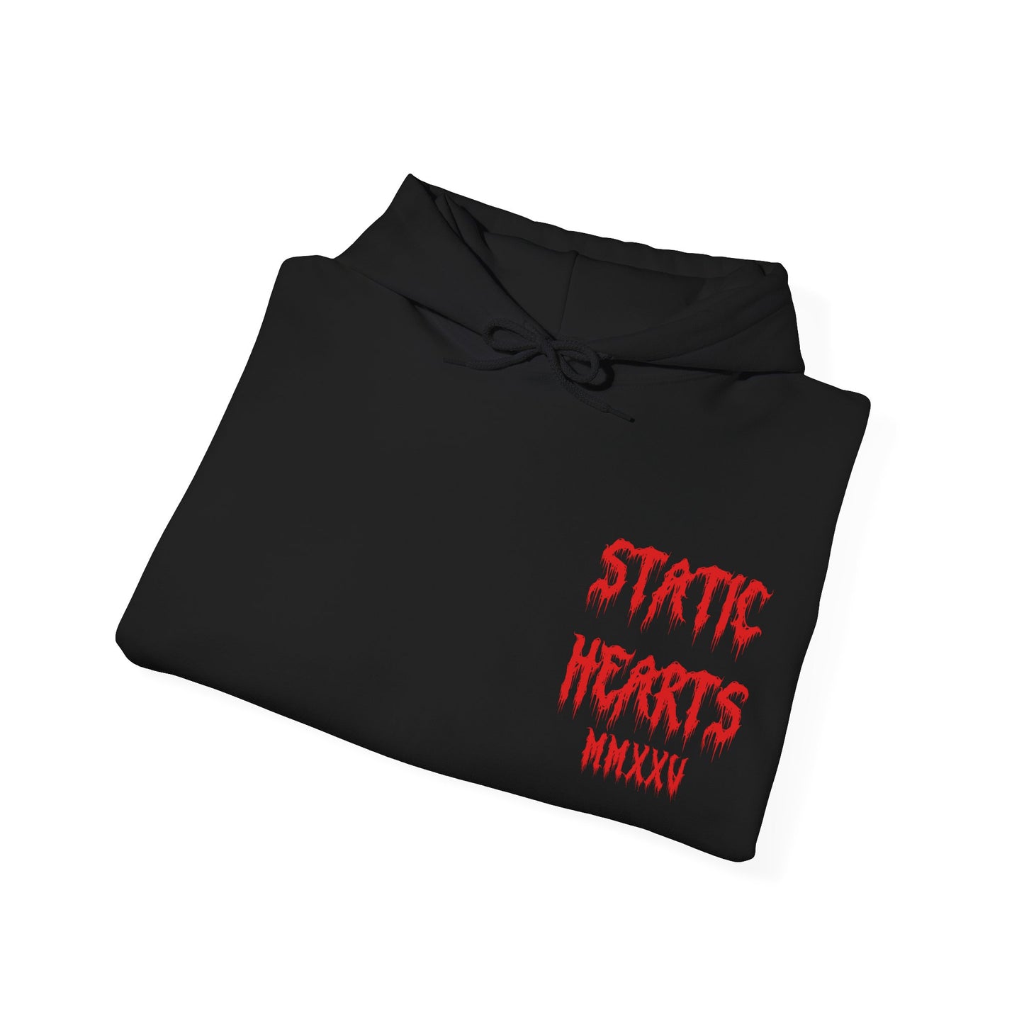 Static Hearts Blood Drip Hoodie