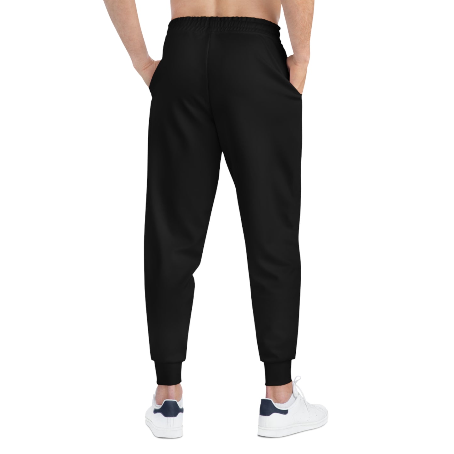 Static Hearts Athletic Joggers — Black Graphic Sweatpants