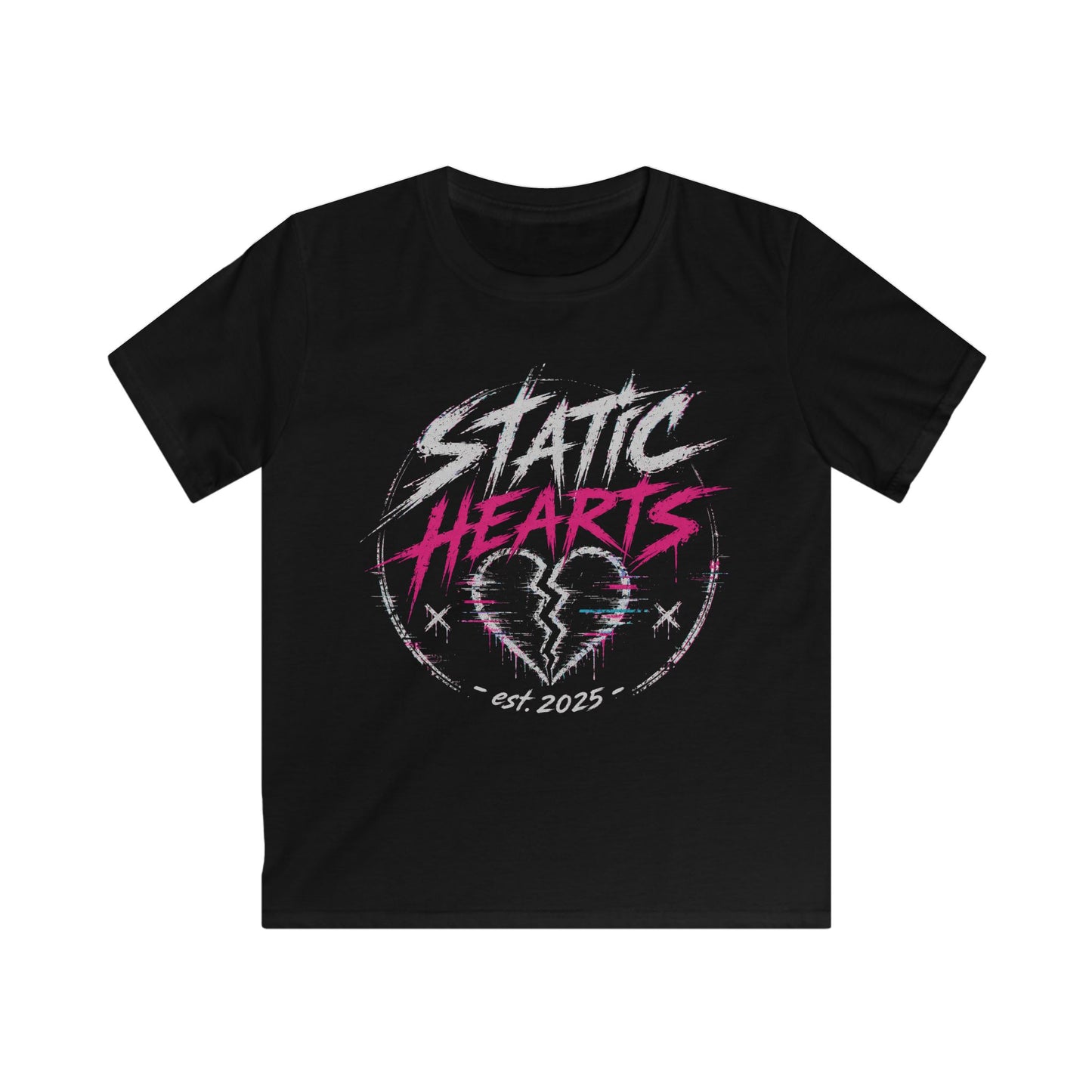 Kids Static Hearts Staple Tee
