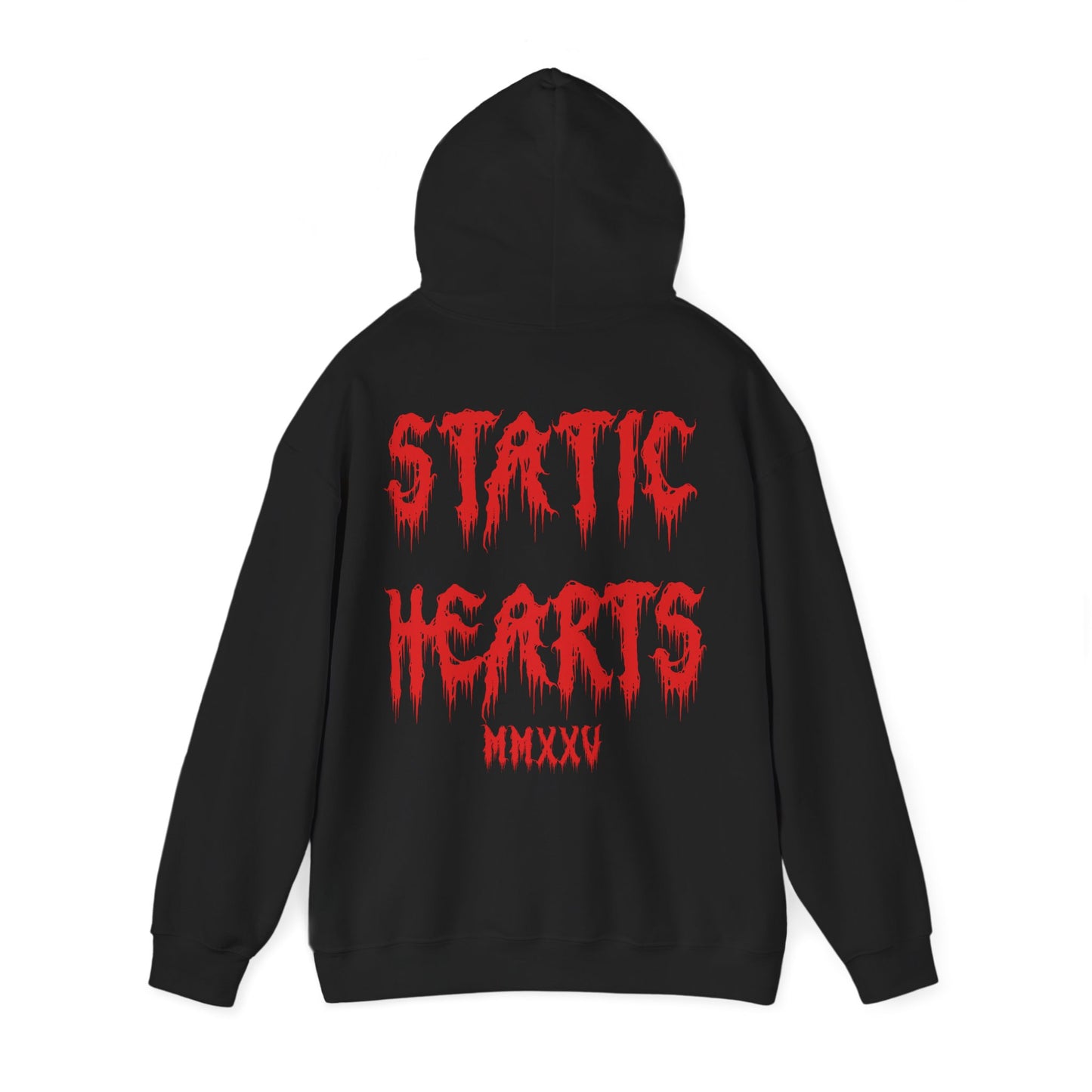 Static Hearts Blood Drip Hoodie