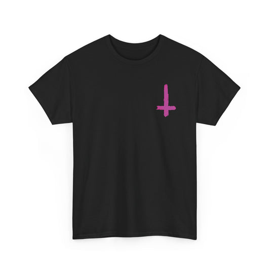 Neon Pink Inverted Cross T-Shirt