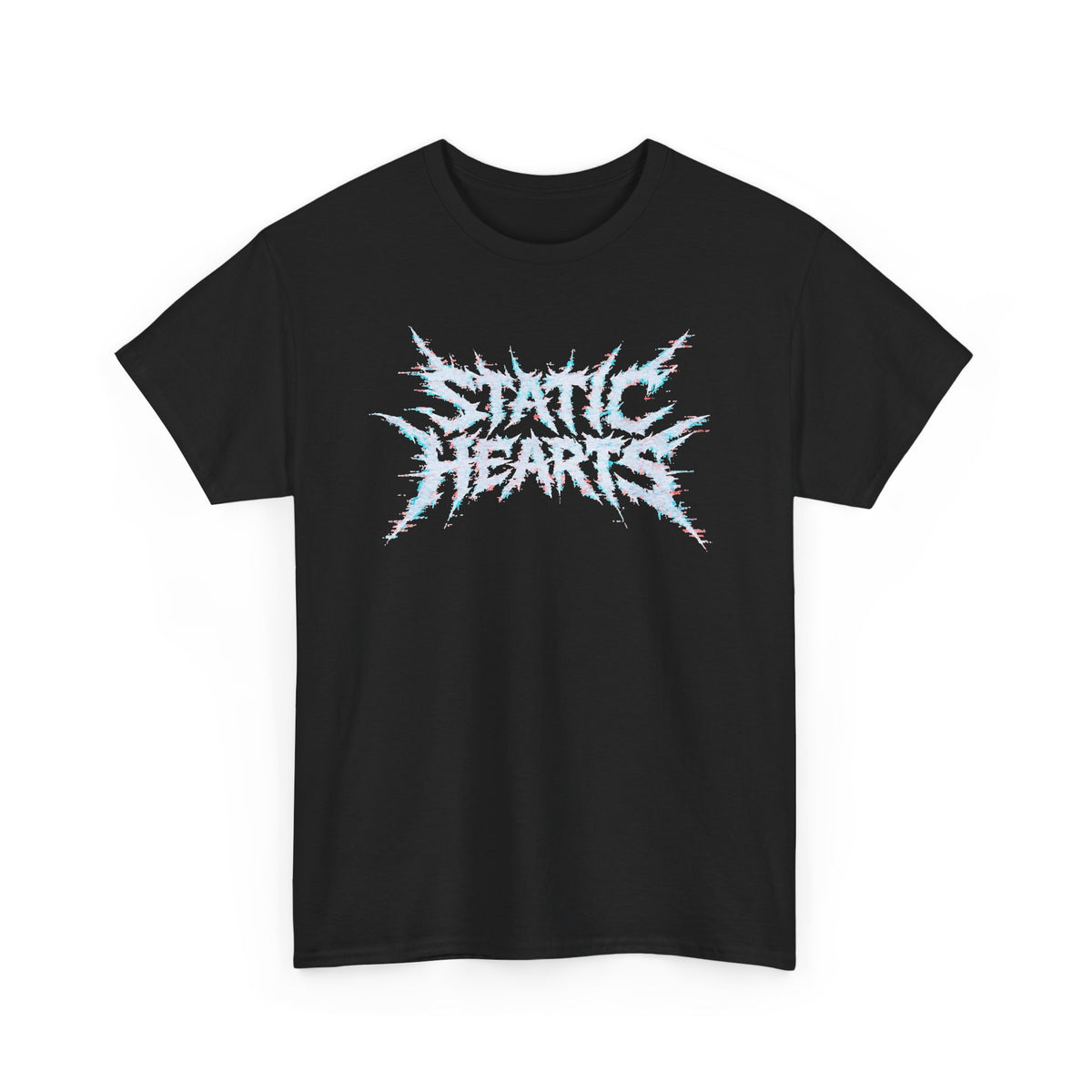 Static Hearts Metal T‑Shirt
