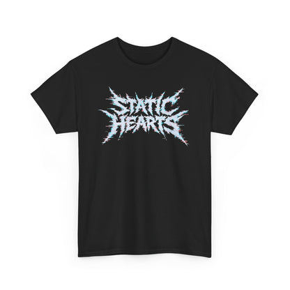 Static Hearts Metal T‑Shirt