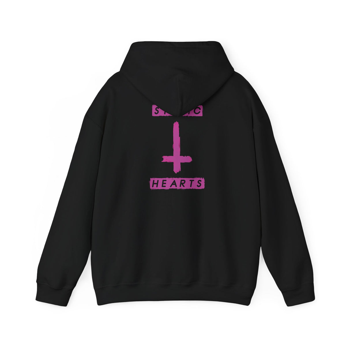 Neon Pink Inverted Cross Hoodie
