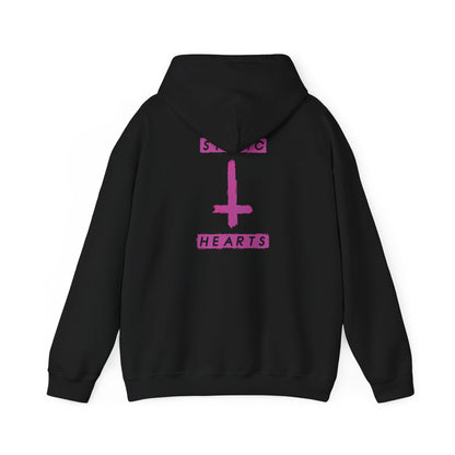 Neon Pink Inverted Cross Hoodie