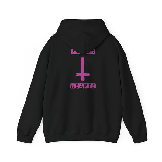 Neon Pink Inverted Cross Hoodie