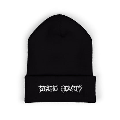 Static Hearts Metal Beanie