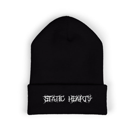 Static Hearts Metal Beanie