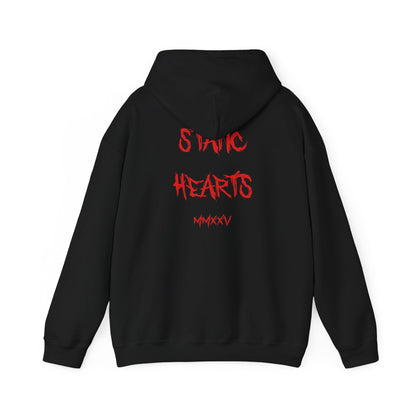 Static Hearts Blood Drip Hoodie