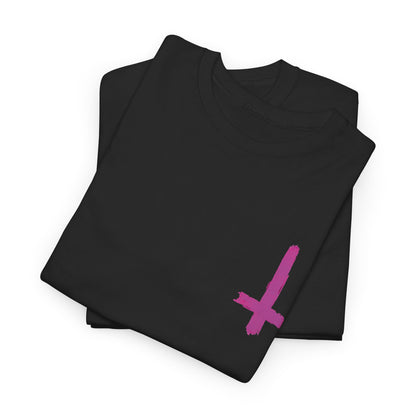 Neon Pink Inverted Cross T-Shirt