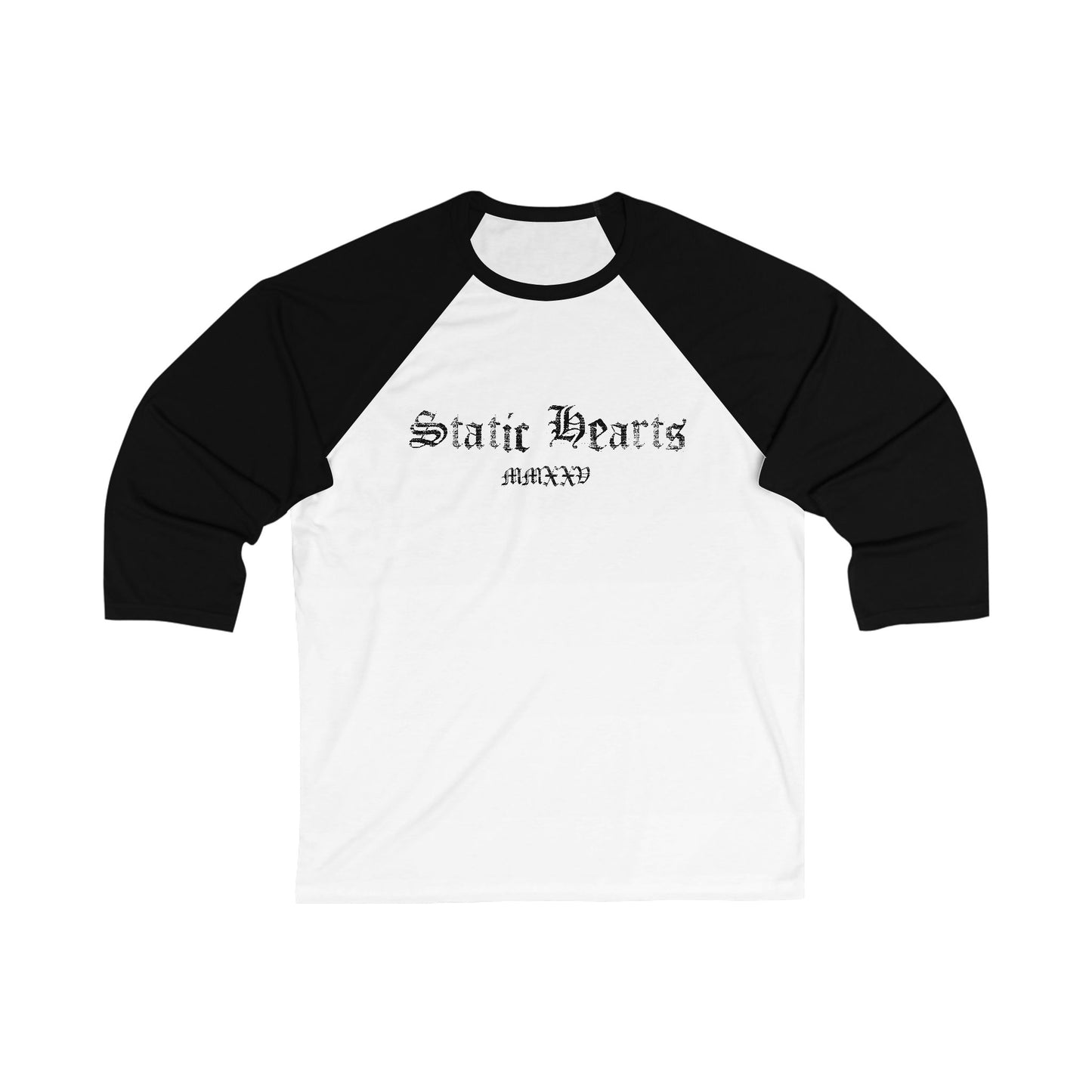 Static Hearts Baseball Tee