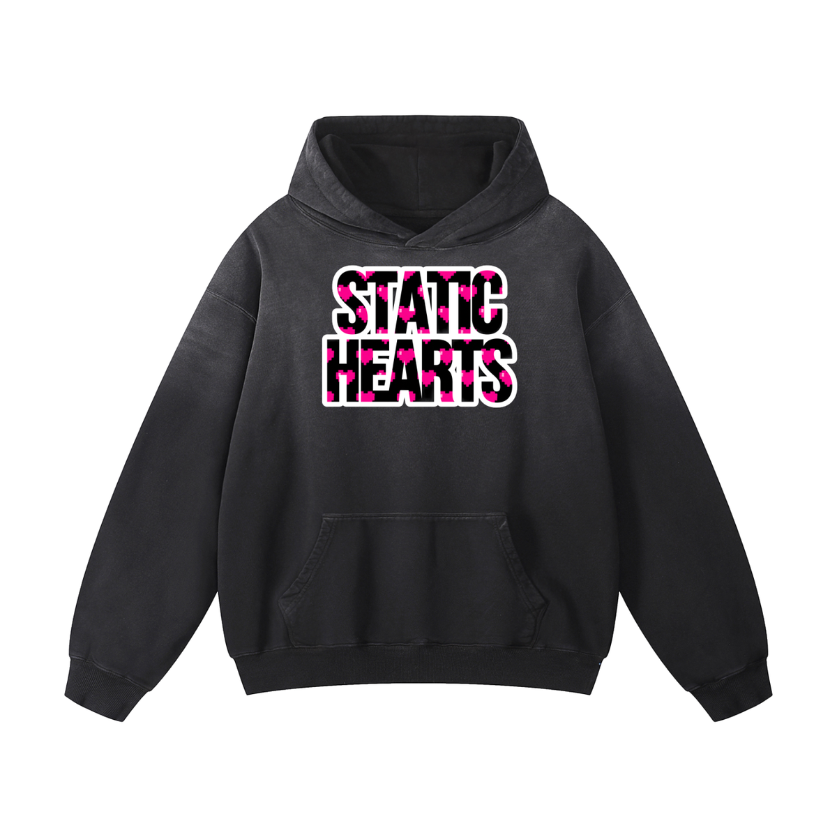 Pixel Heart Oversized Hoodie